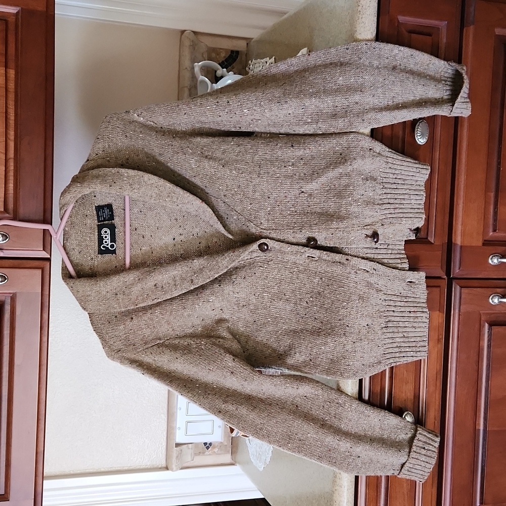 Brown cardigan sweater